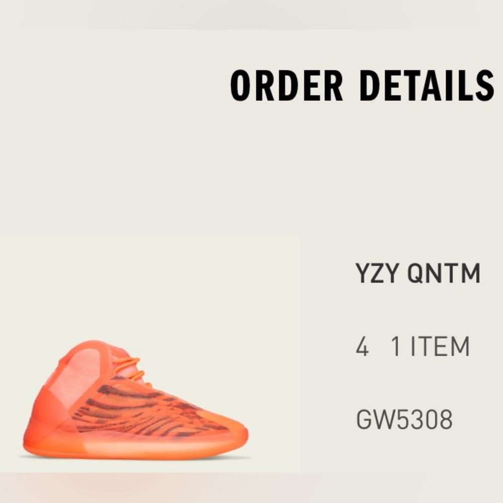 New yzy qntm size 4
